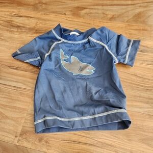 Gymboree Blue Shark Rashguard 6-12 Months